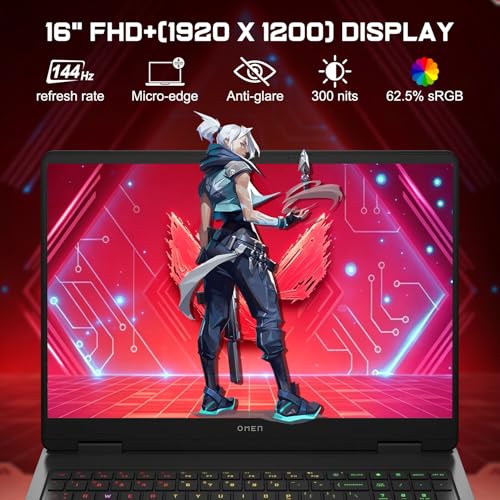 Image of HP OMEN 16 Slim RTX 5070 Gaming Laptop, Intel Ultra 9 285H, NVIDIA RTX 5070, HyperX Audio, 16 inch FHD+ Anti-Glare, 32GB DDR5, 2TB SSD, 4-Zone RGB Backlit KB, Windows 11 Pro, Bundle Laptop Cooler