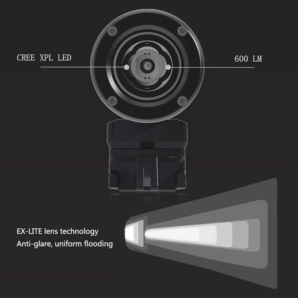 Frente de Luces de Bicicletas Recargables USB, Faro de la Bicicleta súper Brillante 4 + 1 Modos Light Runtime 10 Horas Faro de Bicicleta Impermeable, Luz para la Carretera, Montaña