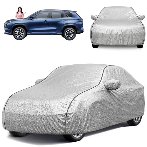 Image of Avecrew 100% Waterproof Car Cover for Grand Vitara All Model & Years (2015-2025) Mirror & Antenna Pocket Triple Stitched, Dustproof Full Body Protection (Heat & UV Resistant,Silver)