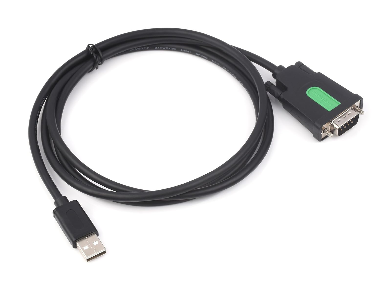 Waveshare Industrial USB to RS232 Adapter with Original FT232RL FTDI Chip,USB Type A to RS232 Male DB9 (9Pin) Serial Converter Cable for Cashier Register,Modem,Scanner,Digital Cameras, 5FT/1.5m