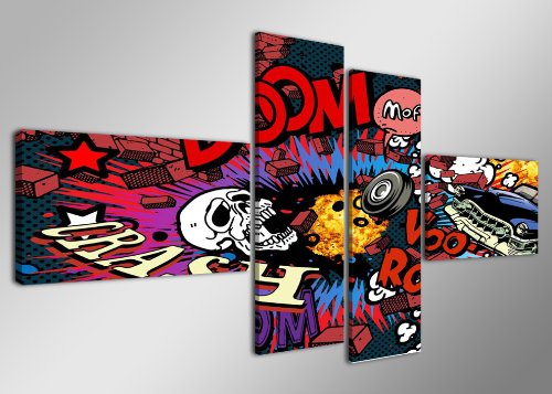Imagen Sobre Lienzo de la marca alemana Visario. 160 x 70 cm 4 piezas Comic 6526 imágenes de impresiones – cuadro