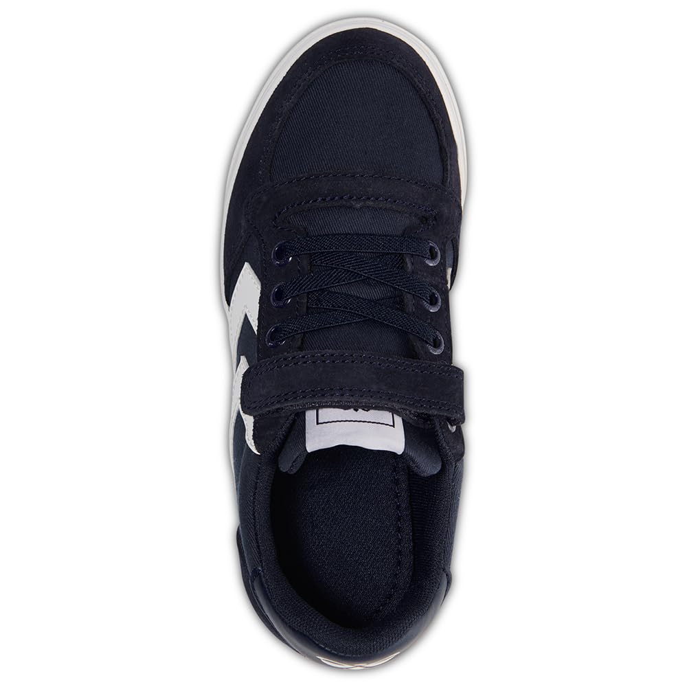 hummel Kids Slimmer Stadil Low Sneaker, Blue, Size 39