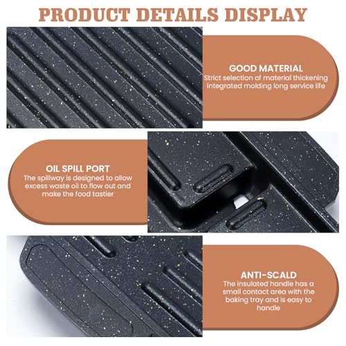 Plaque de cuisson en fonte compatible induction pour éliminer les aliments attachés