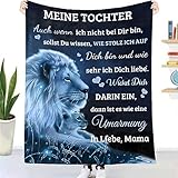 Kuscheldecke Flauschige Mutter Tochter Deck, Personalisierte Geschenke Decke für Tochter von Mama, Super Weiche Flanelldecke Wohndecke Tagesdecke Sofadecke Perfekt für Geburtstag Weihnachten Geschenk