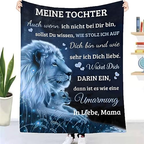 Kuscheldecke Flauschige Mutter Tochter Deck, Personalisierte Geschenke Decke für Tochter von Mama, Super Weiche Flanelldecke Wohndecke Tagesdecke Sofadecke Perfekt für Geburtstag Weihnachten Geschenk