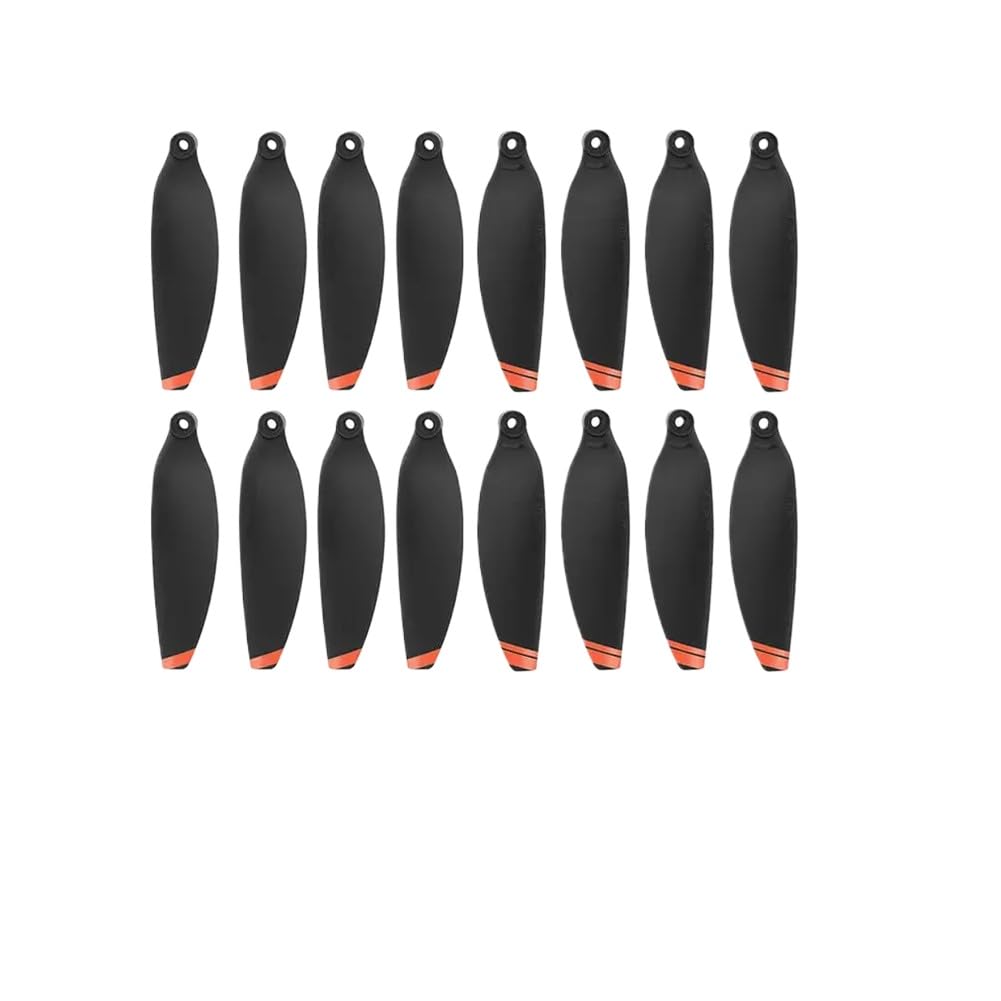 Hélice de Repuesto Compatible con Drone Model 2 SE 4726F Plástico Ligero con Kit de Tornillos(Black Orange 16pcs)