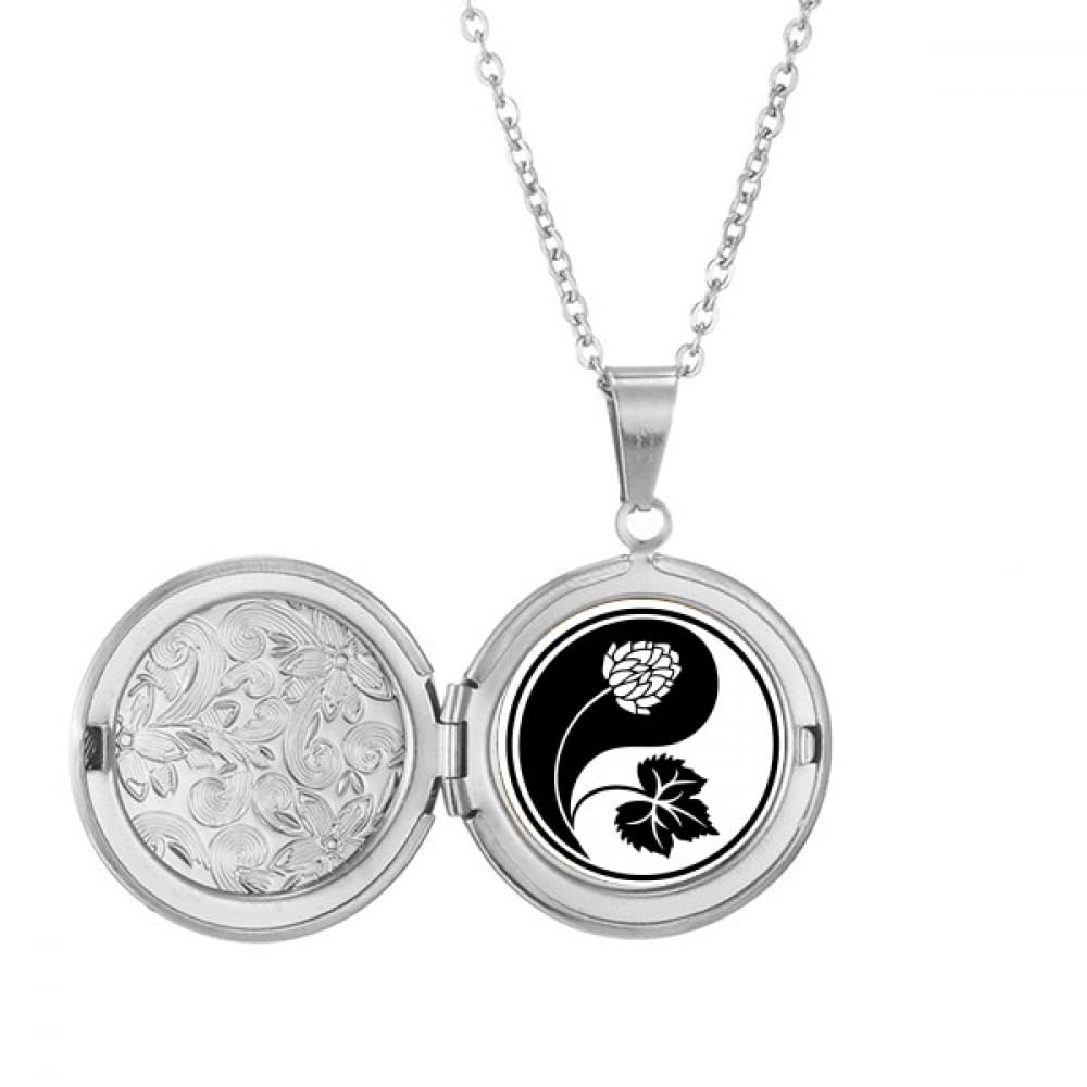 Collier avec médaillon fleur Yin-Yang, célébrez votre harmonie intérieure