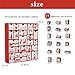 Aoutrow Advent Calendar with 24 Storage Drawers Countdown to Christmas, 24 Day Red Wooden Christmas Advent Decoration