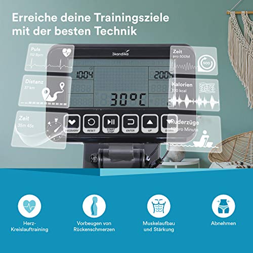 Skandika Wasserrudergerät Nemo Compact | Wasser Rudergerät klappbar mit Wasserwiderstand, LCD-Computer, platzsparend… – Bild 5