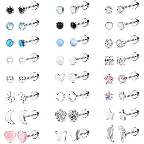 MILACOLATO Stainless Steel Stud Earrings Set Cover