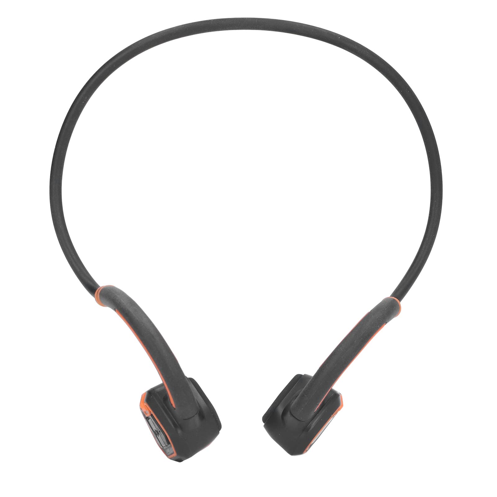 Naroote Auriculares de Conducción ósea, Memoria Interna ABS Recargable 16G IP68 Resistente Al Agua Profunda Magnético Ligero 5.1 Auriculares de Natación para Montar (Orange)