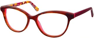 ProEyes Asterism, Progressive Multifocal Acetate Stylish Reading Glasses, Zero Magnification on Top Lens, Anti Blue Light Resin Lens (Coco, 100 x)