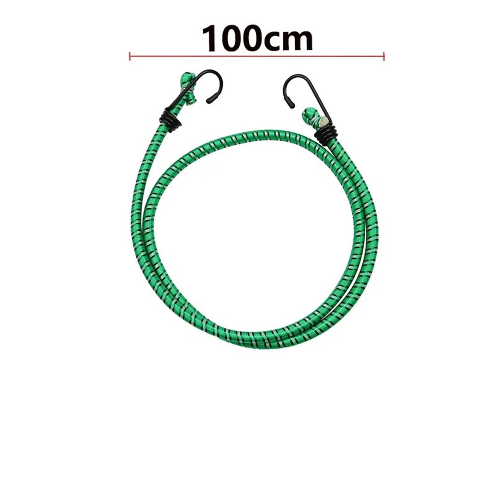 Elastyczny 3-częściowy zestaw linek do bungee z haczykami | Multicolor 60/100 cm 3 szt. Kemping, rowery, samochody: Elastyczne paski z haczykami do mocowania bagażu(Blue,60cm)