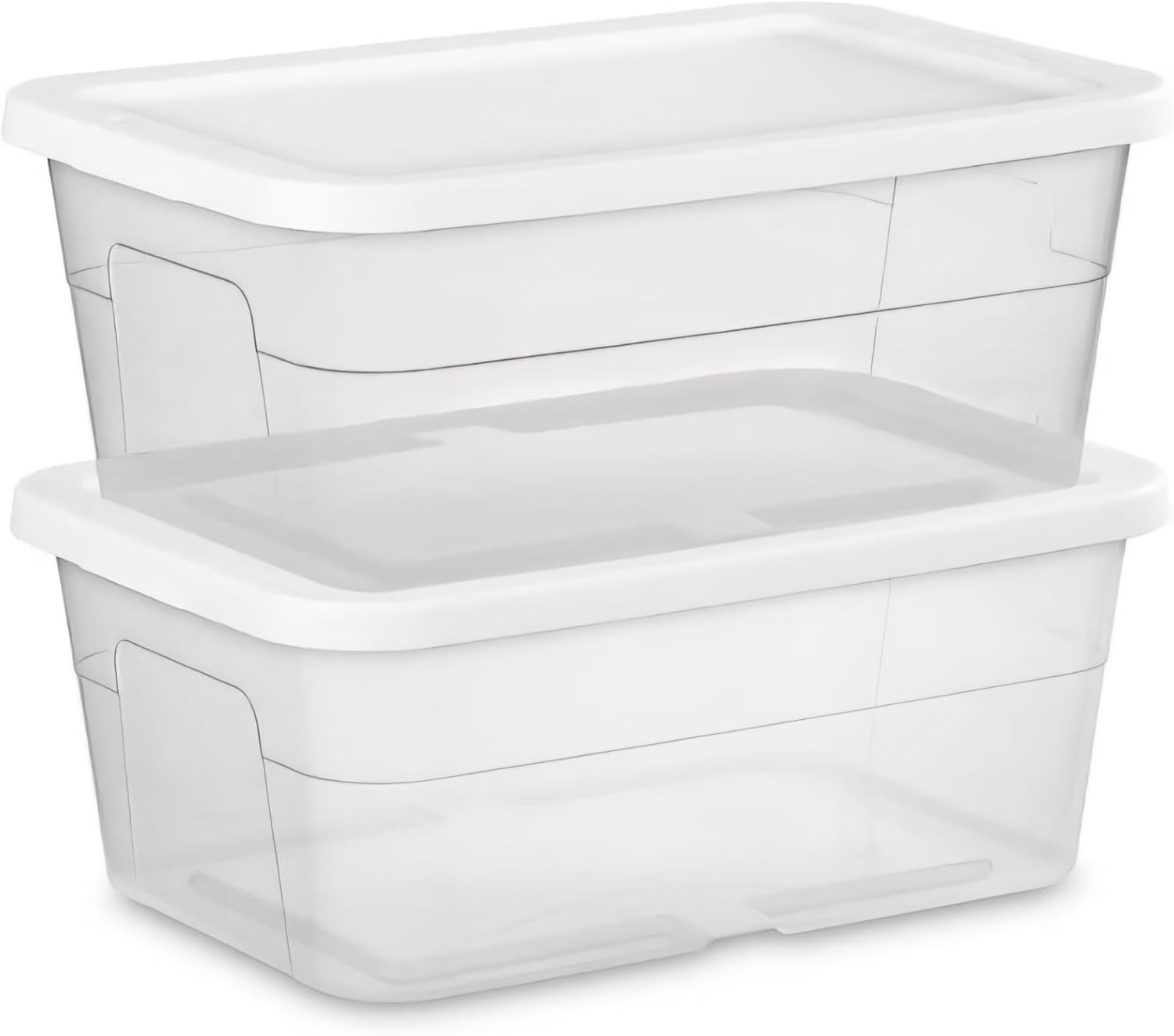 16 Quart Clear Storage Bins, Plastic Tubs with Lids for Storage, 10-Pack