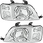 Headlights Headlamps Left & Right Pair Set for 97-01 Honda CR-V