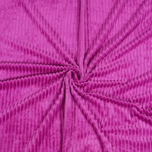 Image of RD TREND Presents Velvet 250 GSM Self Stripe Pillow Cover Set of 2 with Zipper, Size -18 inch x 28 inch Inches (45x71 Cm) (Dark Pink)
