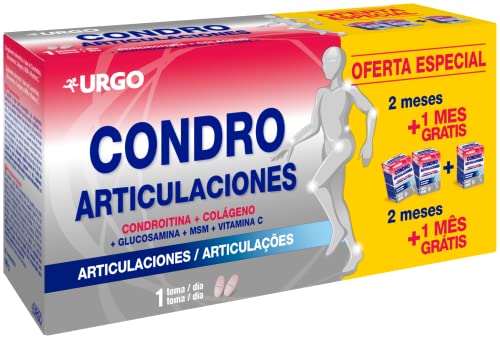 Urgo - Condro articulaciones - Fórmula Completa para Articulaciones Saludables - Mantenimiento de huesos y cartílagos saludables - Frasco con 180 comprimidos (3 meses de tratamiento)