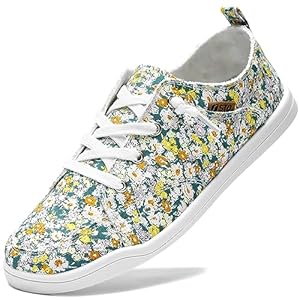 STQ Women’s Slip On Canvas Shoes Casual Sneakers with Floral Print, Low Cut Tennis Shoes – Classic Fashion Sneakers for Women 9