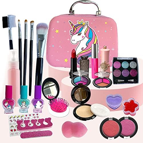 Masroo Kids Makeup Kit for Girl, Real Washable Girl Makeup Kit for Kids