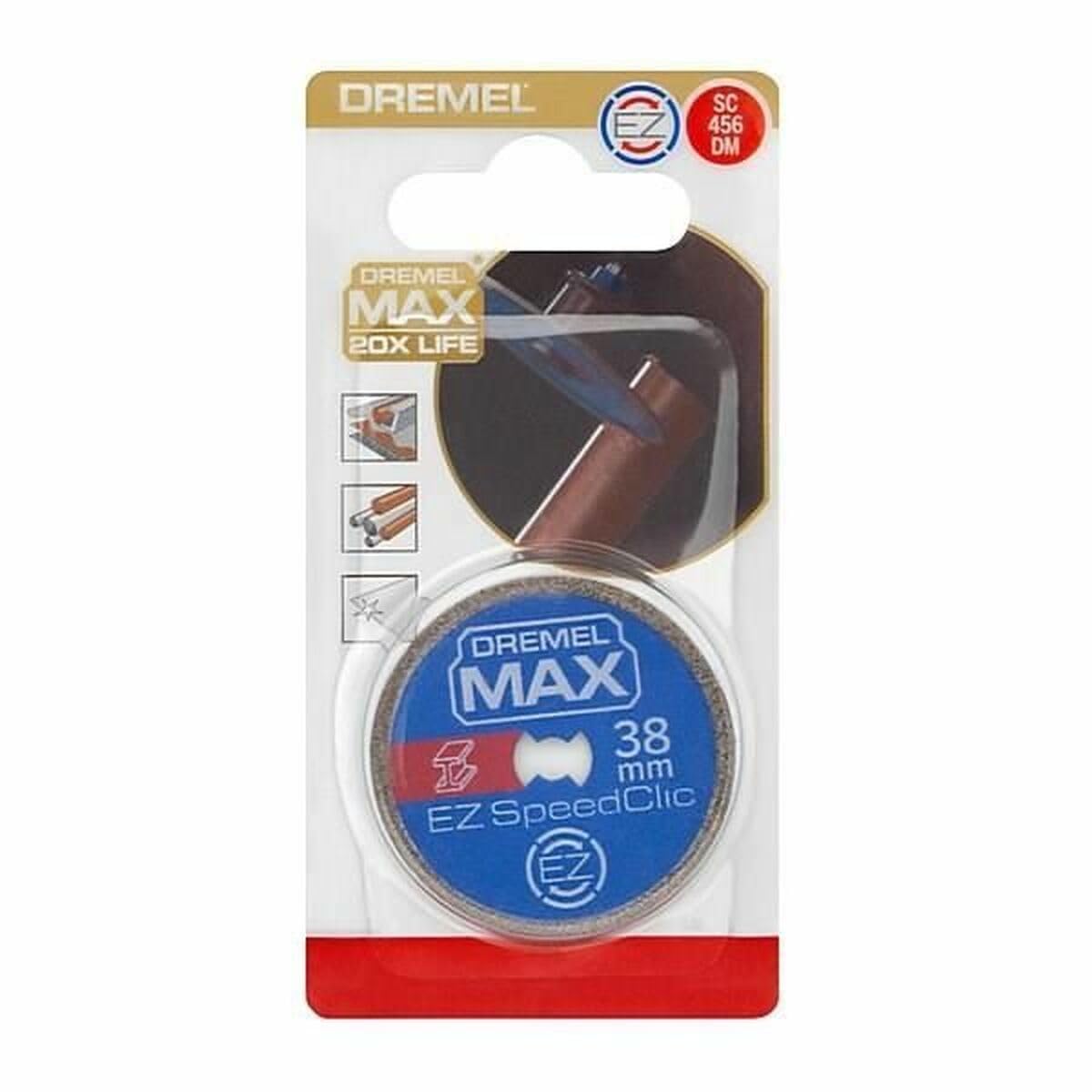 Dremel MAX Wytrzymała tarcza tnąca do metalu (SC456DM) – tarcza tnąca do metalu systemem EZ SpeedClic, 38 mm, maksymalna żywotność