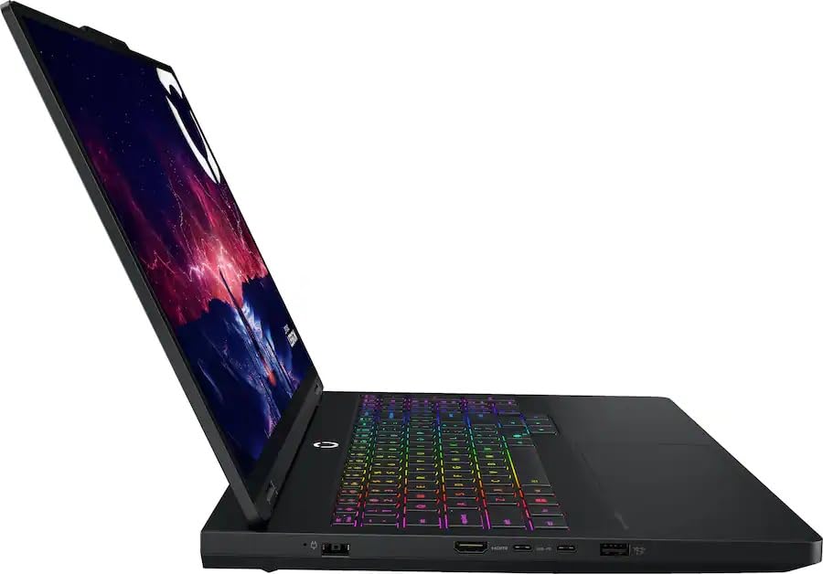 Image of Lenovo Legion Pro 5 Gaming Laptop - AMD Ryzen 7 8745HX - 16 inch WQXGA OLED 165Hz - NVIDIA GeForce RTX 5060 - 32GB RAM 1TB SSD - Backlit KB Wi-Fi7 Win11 - Eclipse Black - w /2TB USB Drive, W /GaLiMu