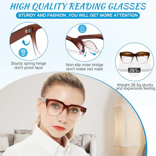 Image of OCCI CHIARI Large Reading Glasses Women Retro Reader 1.0 1.5 2.0 2.5 3.0 3.5 1.25 1.50 1.75 2.25 2.75 4.0 5.0 6.0
