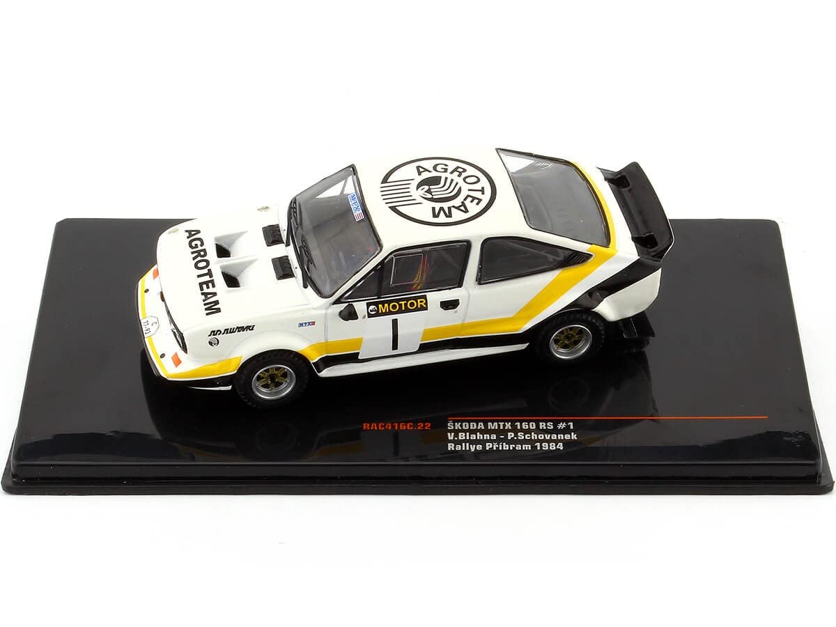 MODELLINO IN SCALA COMPATIBILE CON SKODA MTX 160 N.1 RALLY WM PRIBRAM 1984 BLAHNA/SCHOVANEK 1:43 IXO MODEL RAC416C