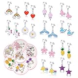 🌸HOCHWERTIGES MATERIAL -- Diese Prinzessin Ohrclips sind aus Metalllegierung, robust und langlebig, nie rost- und korrosionsbeständig,Hypoallergen,Kein Schaden für Ihre Haut, perfekte Farbbeschichtung, behalte die Farbe für lange Zeit