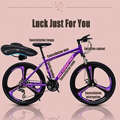 YQCXG Mountainbikes, Hardtail-Mountainbike 26 Zoll, Mountain Trail Bike für Herren und Damen, Mountainbike mit Doppelscheibenbremse, rutschfeste Mountainbikes aus Kohlenstoffstahl – Bild 3