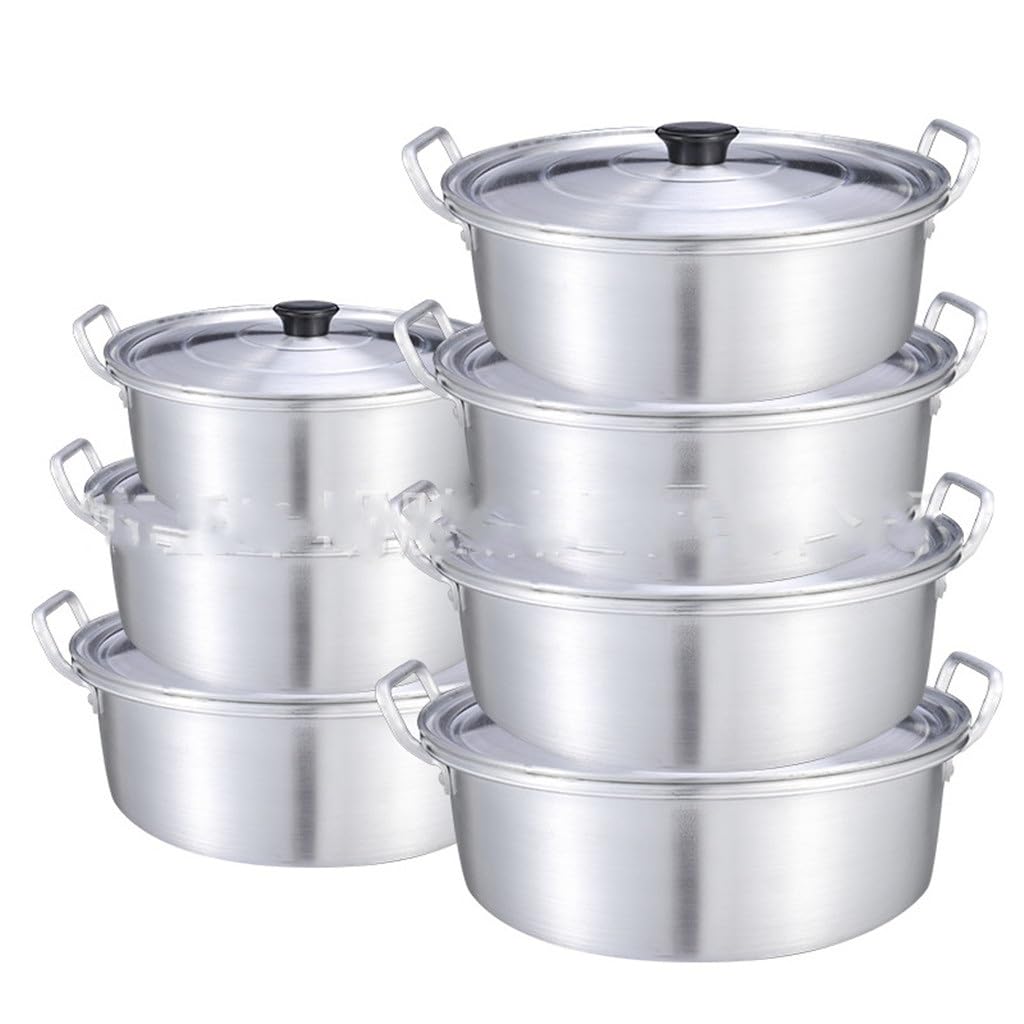 Ears Matte Aluminum Pot Set Export Deepening Thickening Commercial Seven-piece Of Soup