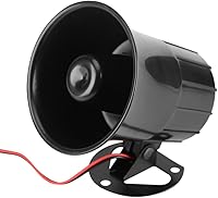 Vista 1 de DC12V 15W alarma de seguridad con cable sirena cuerno altavoz al aire libre con soporte para el sistema de seguridad casero