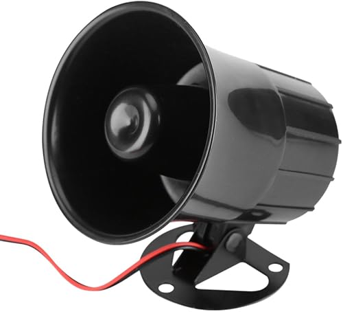 Miniatura 4 de TOPINCN Bocina de sonido de alarma con cable, alarma de emergencia clara de 110 dB con soporte para sistema de seguridad en el hogar