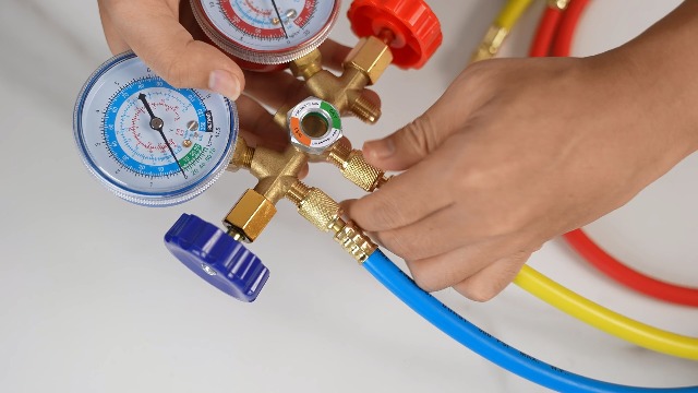 Manometro Collettore Aria Condizionata - 500 Psi, Con Specchio E Gancio, Per Refrigeranti - Foto 7