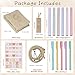 19PCS Floral Khaki Leather Bible Cover for Women Bible Cover Cases for Teen Girls Christmas Gift Christian Bags Journaling Kit with Shoulder Strap Highlighter Pens & Book Marker 10.47 * 7.48 * 2.17in