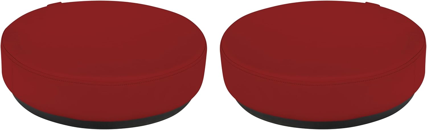 FDP Pro Series Floor Cushion with Wobble Base, 2-Pack; Collaborative Commercial Furniture for Hotel Lobby, Office, Restaurant, Waiting Room - Crimson