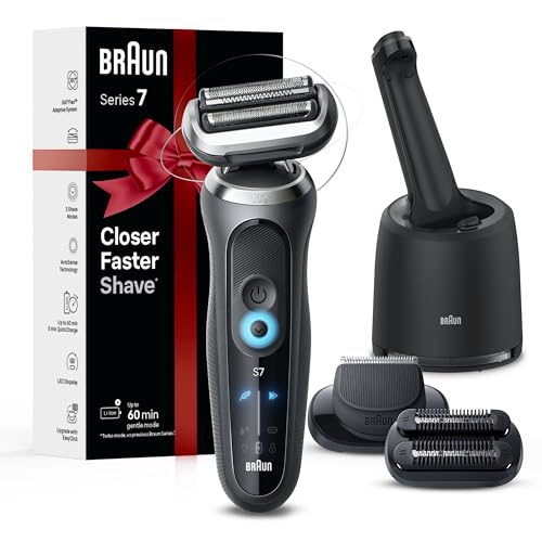 Braun Electric Shaver for Men, Series 7 7185cc, Waterproof, Wet