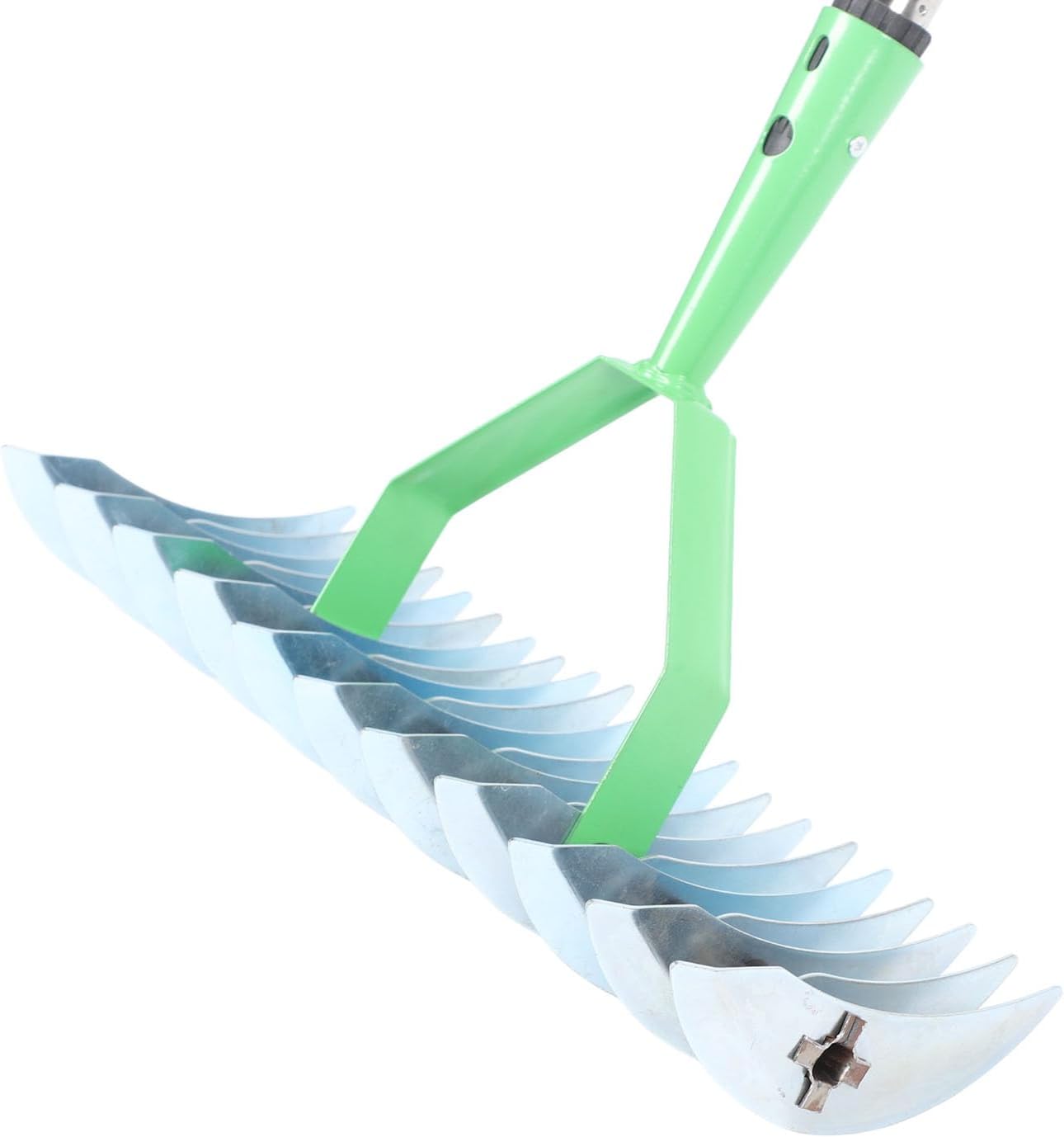 ZJchao Straw Rake, Lawn Rake, Straw Rake, Garden Rake, 3 Sections, Stainless Steel Lawn Rake, Cleaning Dead Grass