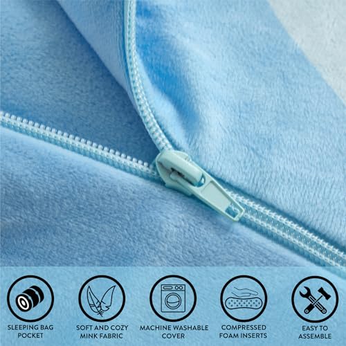Image of Bluey Oversized Floor Lounger for Kids,Soft Plush Chair with Pillow and Cushion,Comfortable Portable Nap /Play Mat