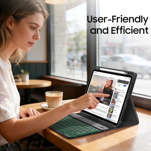 Coque clavier iPad Air 4 résoud le manque de clavier physique étui noir - 3