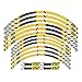 DFSD para B&MW F800GS F800 GS ADV 12 Uds Adhesivos De Rueda para Motocicleta Impermeable Pegatinas Reflectantes De Franjas para Llanta,Amarillo