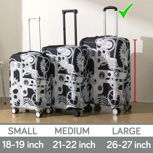 Image of HOKIPO Suitcase Covers for Trolley Suitcase, 220gsm Durable and Washable, Large (26-27inch) - Gear Motion (AR-6345-D3)