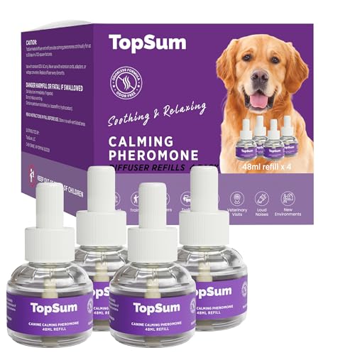Dog Calming Diffuser Refills: 4 Pack Dog Pheromones Calming Diffuser...