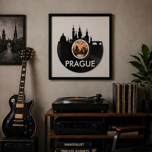 Art mural en vinyle Prague cadre pour mur vide - 5