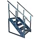 Bautreppe Kaminbau Mierzwa Freistehend mit 5 Stufen und Geländer