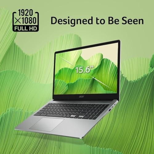 Image of acer Chromebook 315 Laptop (15.6 inch FHD, Intel Celeron N4500, 4GB RAM, 128GB Storage (64GB eMMC + 64GB SD Card) Home & Student, Long Battery Life, Numeric KB, Webcam, Wi-Fi, IST HUB, Chrome OS, Silver