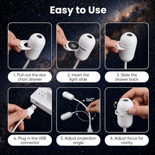 PAHALUXE 2-in-1 Galaxy Projector Night Light - Image 7