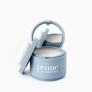 Prime Prometics Instant Coverage Hairline Powder for Mature Women – Covers Grays, Roots & Thinning Areas – Water & Sweat-Resistant – Natural, Fuller-Looking Hairline (White)