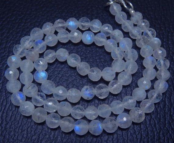 Collier en pierres de lune arc-en-ciel facettées de 5,5 à 6 mm pour création de bijoux de luxe