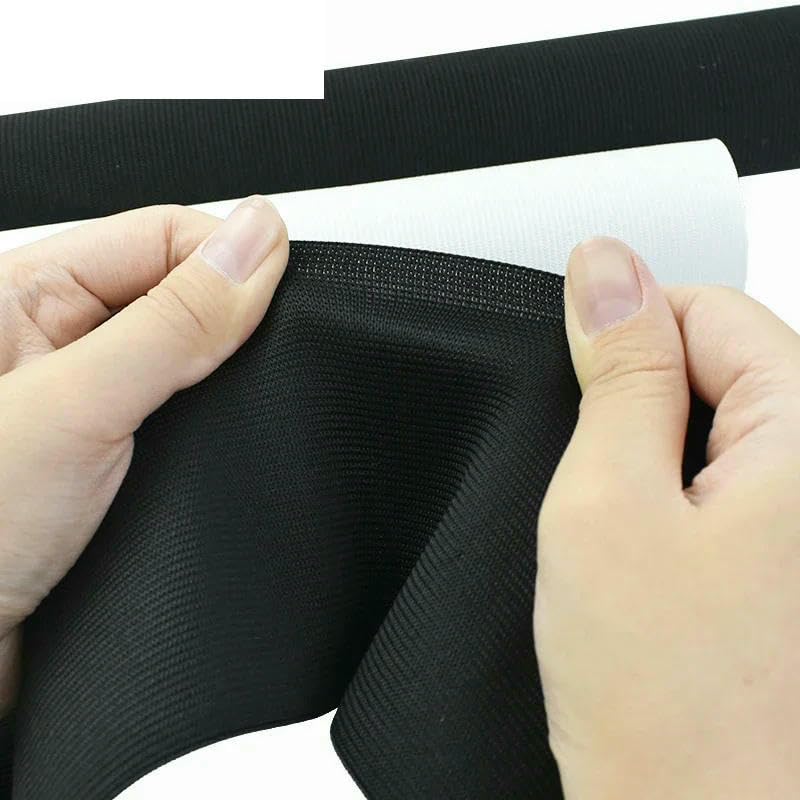 Banda elástica ancha de 1 metro (10-50 cm), color B y negro, ideal para ropa, vestidos, cintura, pantalones, accesorios de costura (B, 50 cm, 1 metro)