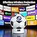 Projector with WiFi and Bluetooth, Portable Outdoor Movie Projector with Stand, Android 11, Electronic Focus & Auto Keystone, Proyector Compatible with Smartphone, Fire TV Stick, HDMI, USB, Indoor Use
